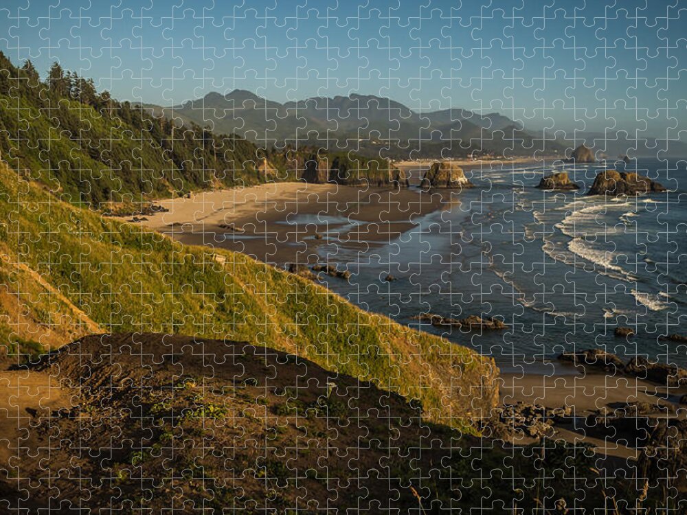 Cannon Beach Jigsaw Puzzle featuring the photograph Down the Coast by Kristopher Schoenleber