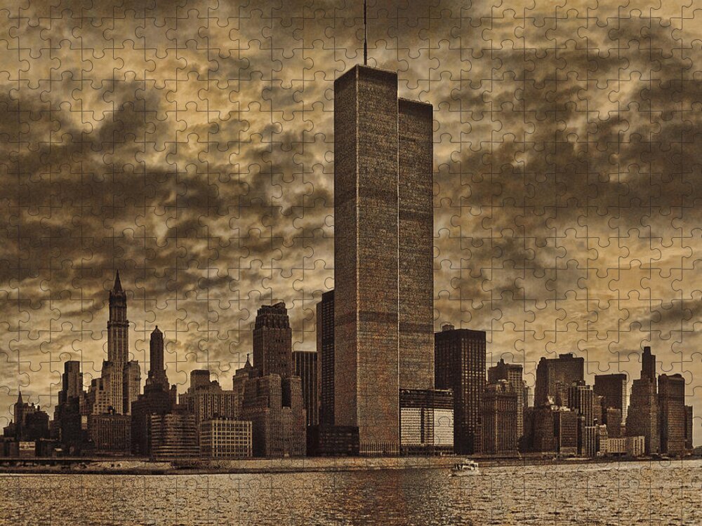 Manhattan Jigsaw Puzzle featuring the photograph Downtown Manhattan Circa Nineteen Seventy Nine by Chris Lord