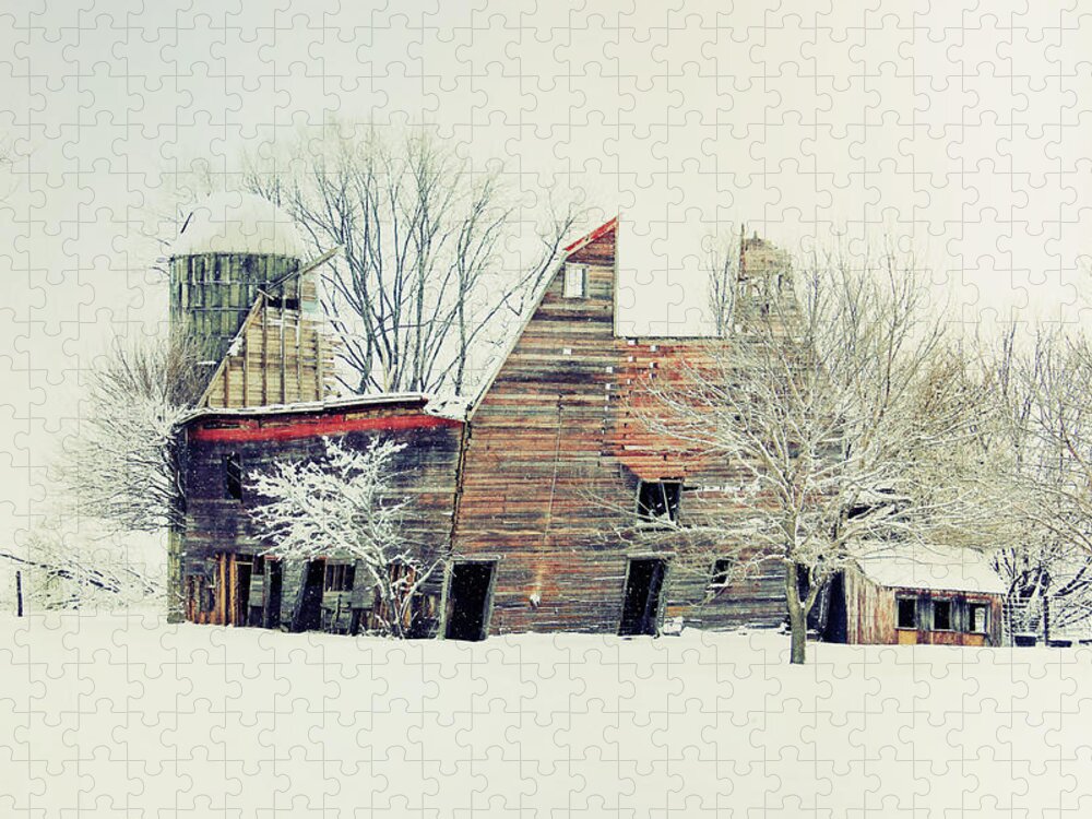 Barn Jigsaw Puzzle featuring the photograph Drafty old Barn by Julie Hamilton