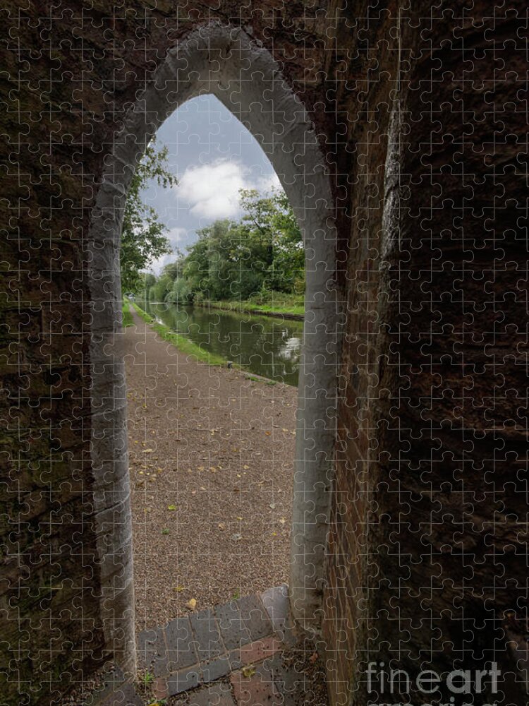 Drayton Jigsaw Puzzle featuring the photograph Drayton footbridge by Steev Stamford