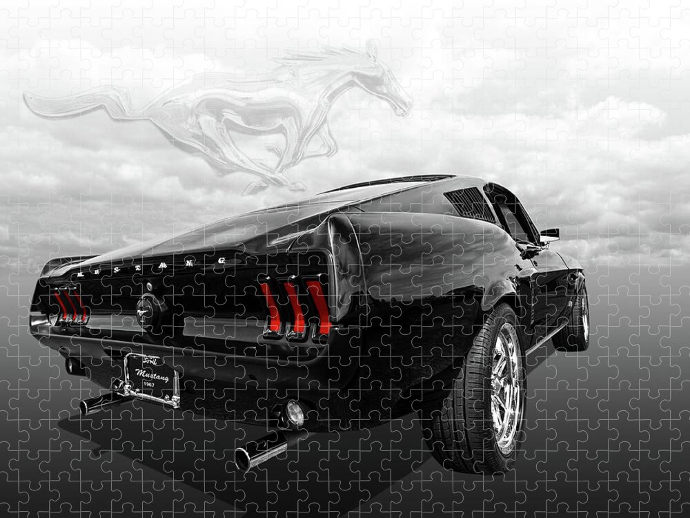 Classic Ford Mustang Jigsaw Puzzle featuring the photograph Dreaming of the '60s - '67 Mustang Fastback by Gill Billington