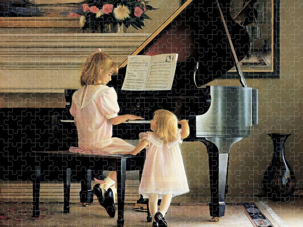 Piano Jigsaw Puzzle featuring the painting Dress Rehearsal by Greg Olsen