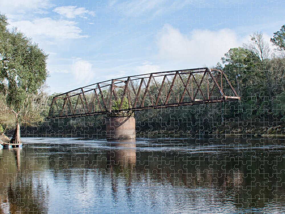 Bridges Jigsaw Puzzle featuring the photograph Drew Bridge by John Black