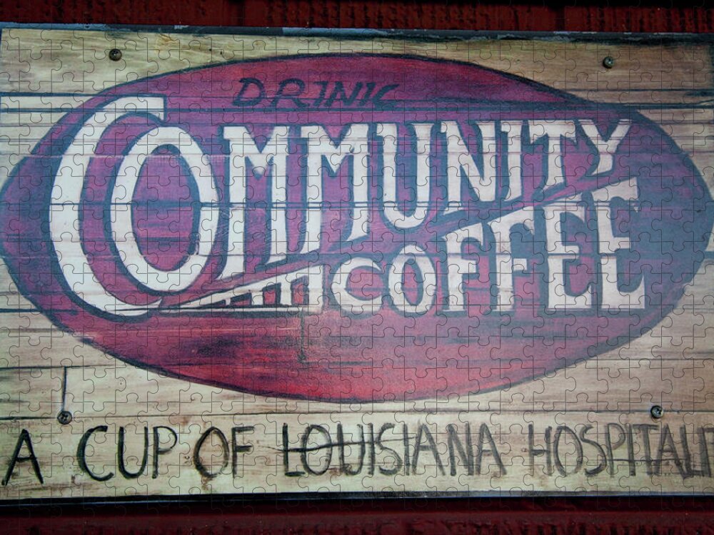 Coffee Jigsaw Puzzle featuring the photograph Drink Community Coffee by Toni Hopper