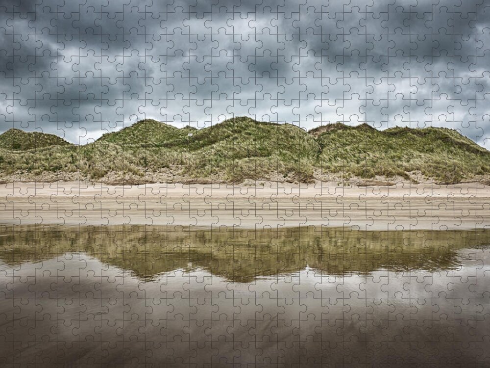 Benone Jigsaw Puzzle featuring the photograph Dune Reflection by Nigel R Bell