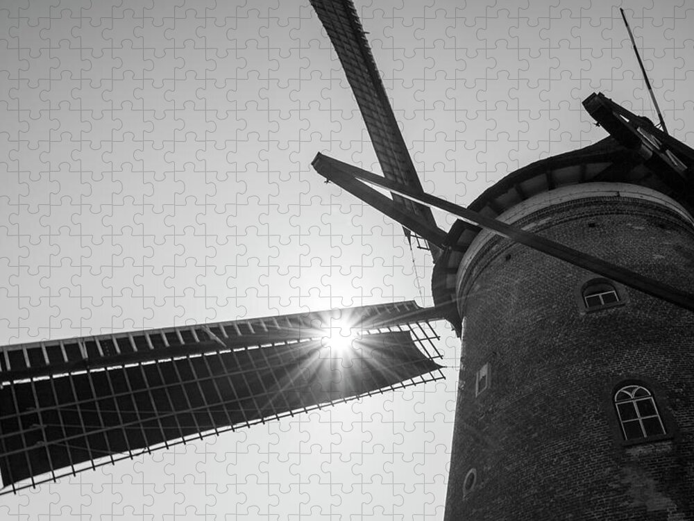 Landscape Jigsaw Puzzle featuring the photograph Dutch Windmill by Adriana Zoon