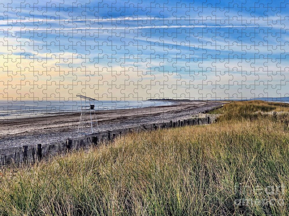 Duxbury Beach Jigsaw Puzzle featuring the photograph Duxbury Beach in September by Janice Drew