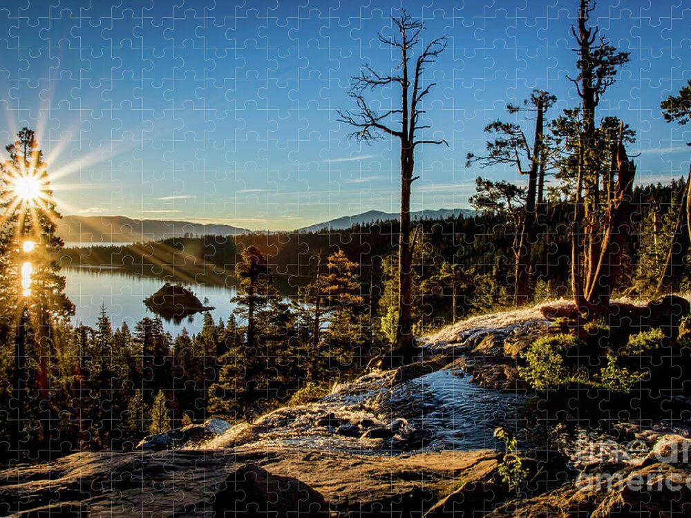   Eagle Falls Sunrise Jigsaw Puzzle featuring the photograph Eagle Falls Sunrise by Mitch Shindelbower