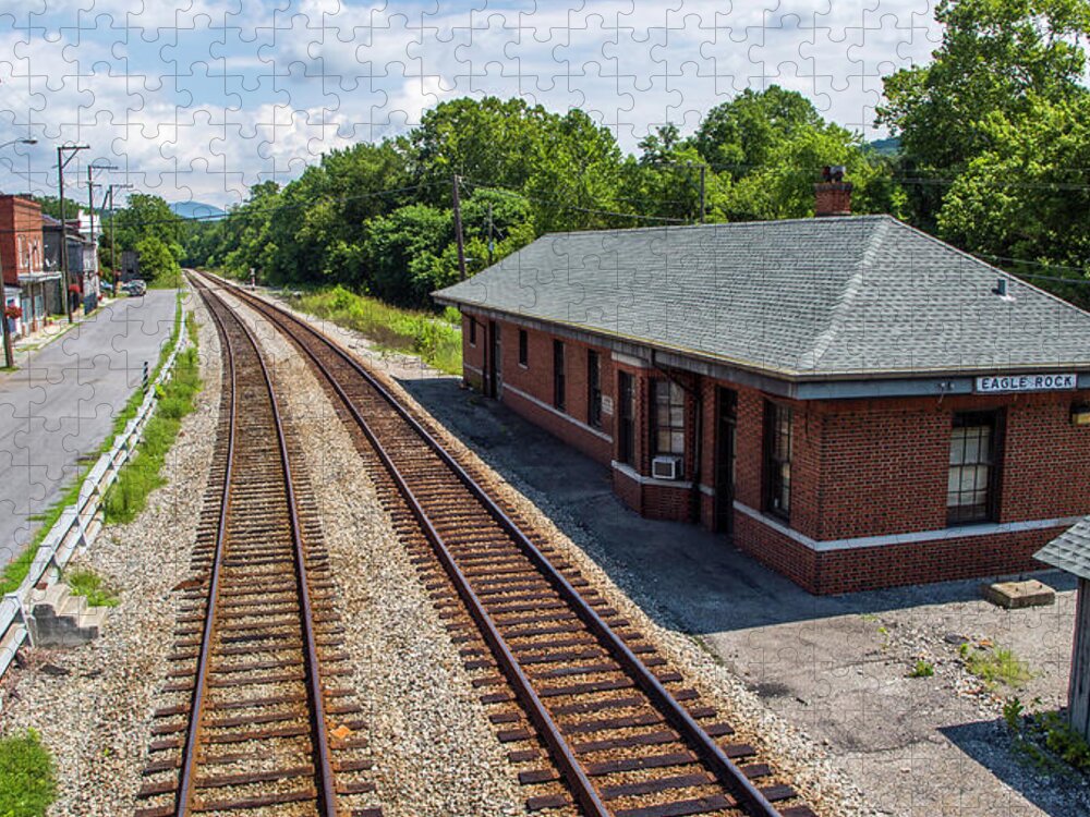 Small Town Jigsaw Puzzle featuring the photograph Eagle Rock Station 2 by Star City SkyCams