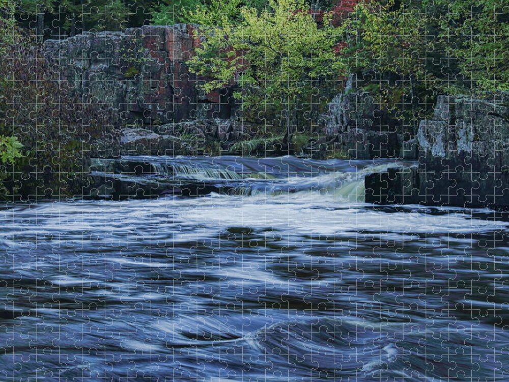 Eau Claire Dells Jigsaw Puzzle featuring the photograph Early Fall at Eau Claire Dells Park by Dale Kauzlaric