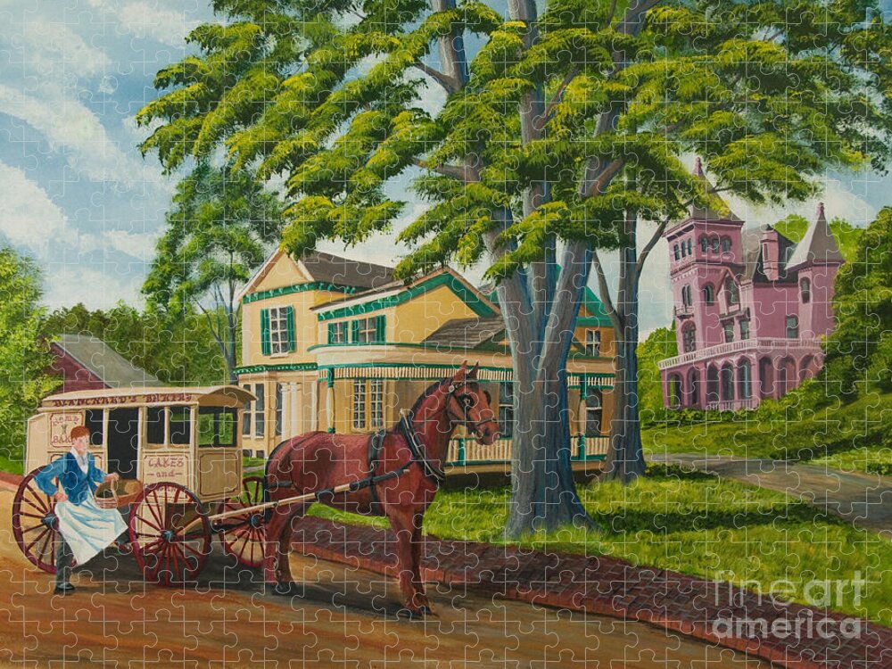 Upstate New York Art Jigsaw Puzzle featuring the painting Early Morning Delivery by Charlotte Blanchard