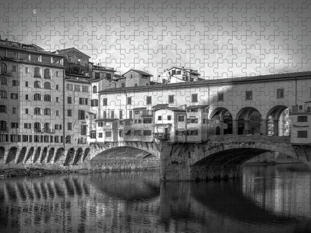 Florence Jigsaw Puzzle featuring the photograph Early Morning Ponte Vecchio Florence Italy by Joan Carroll