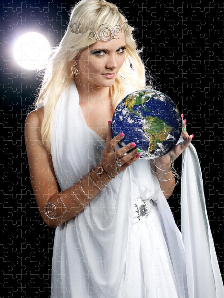Earth Jigsaw Puzzle featuring the photograph Earth Angel by Cindy Singleton