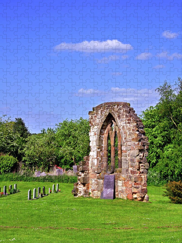 Europe Jigsaw Puzzle featuring the photograph East Window Remains of Old Church at Ticknall by Rod Johnson