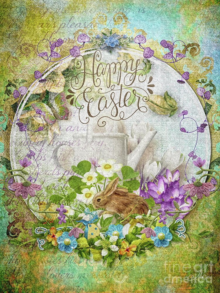 Easter Breakfast Jigsaw Puzzle featuring the mixed media Easter Breakfast by Mo T