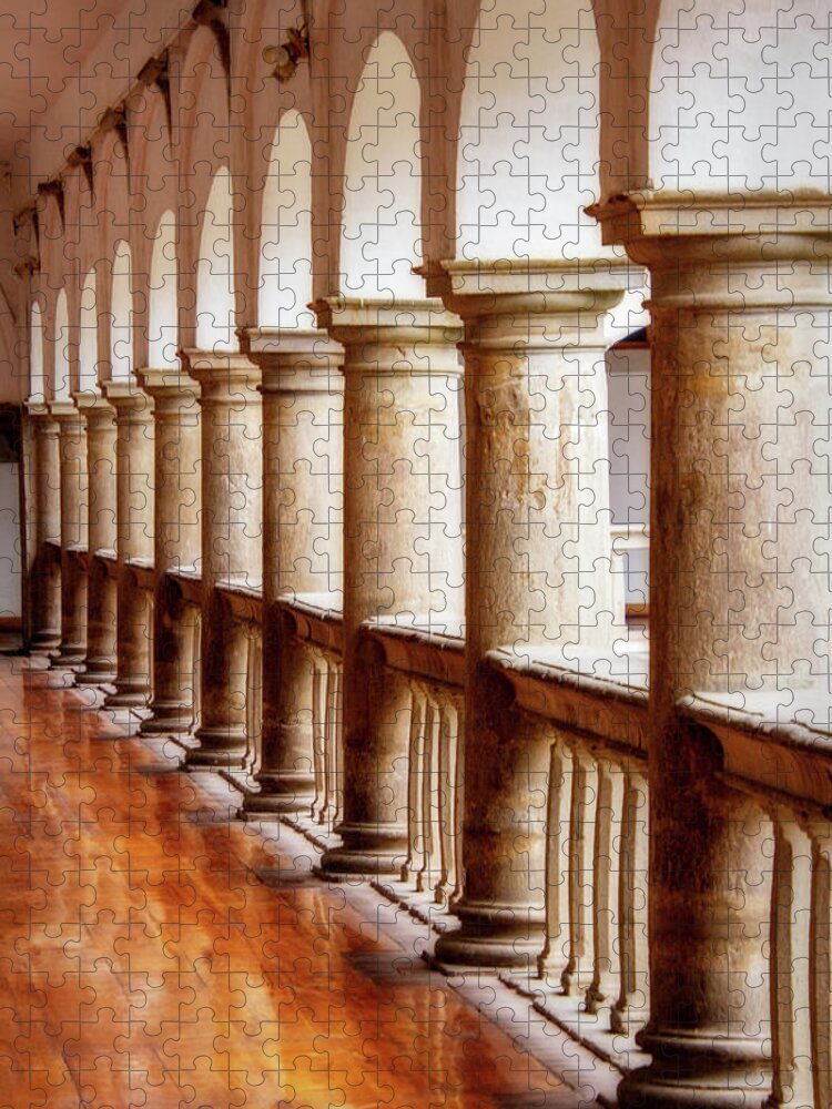 Photography Jigsaw Puzzle featuring the digital art Ecuadorian Hallway by Terry Davis