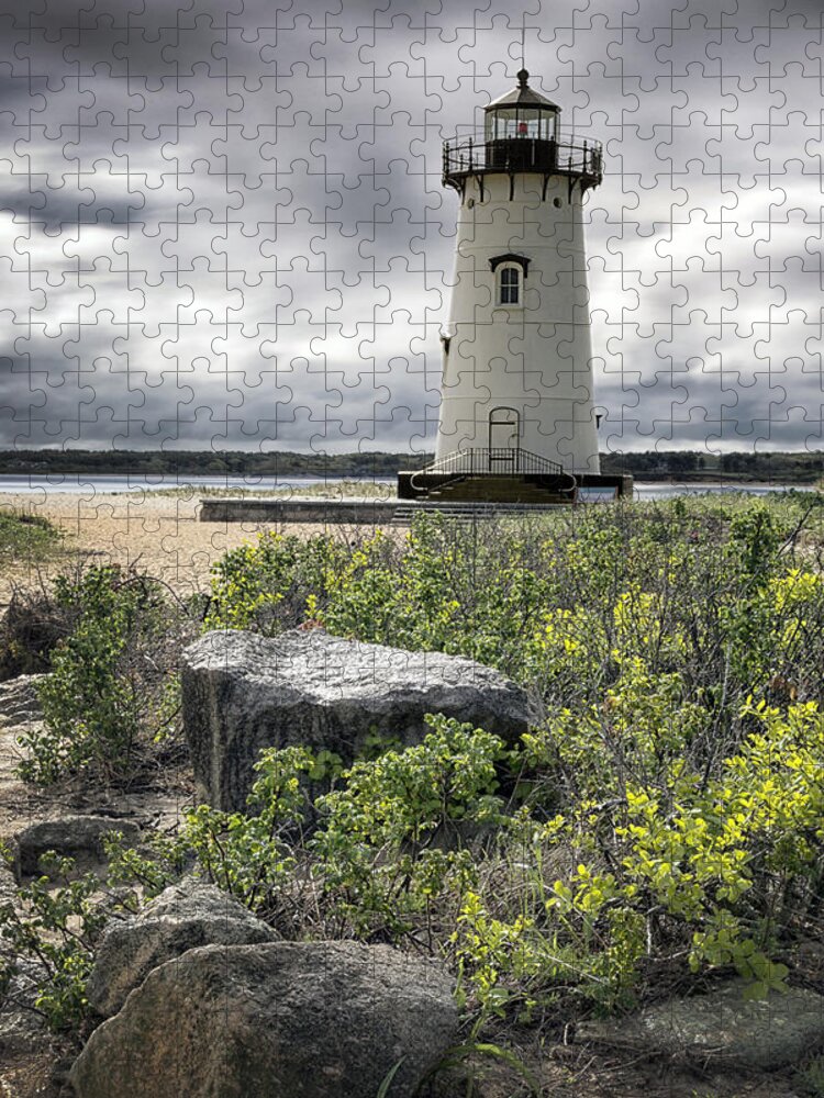 Massachusetts Jigsaw Puzzle featuring the photograph Edgartown Lighthouse by Robert Fawcett