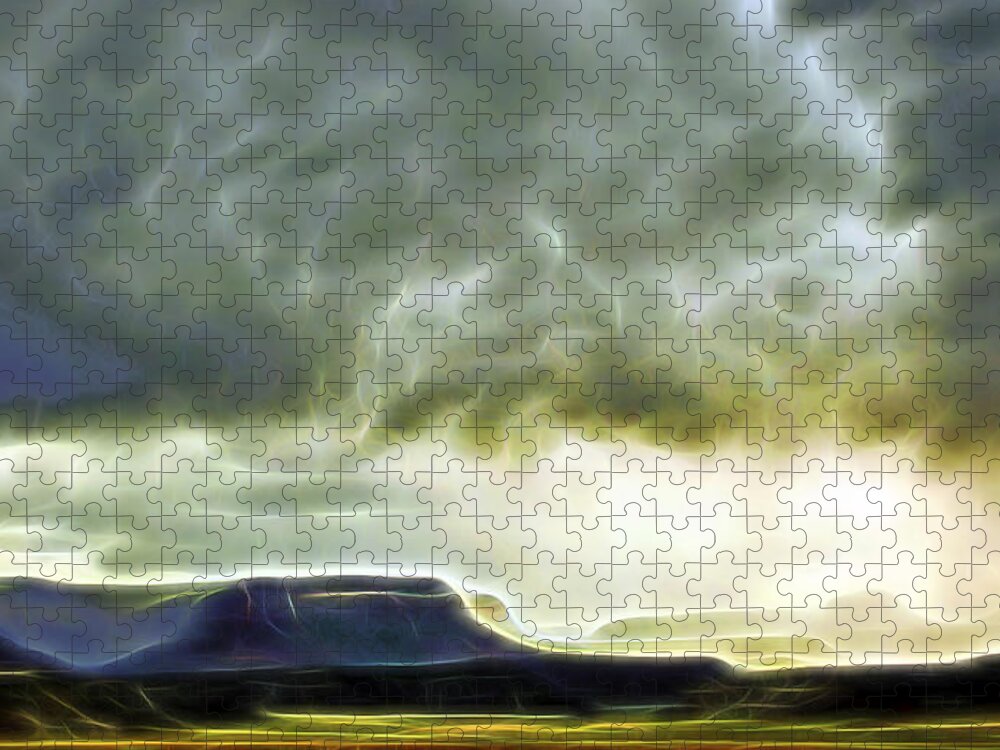 Nature Jigsaw Puzzle featuring the digital art Edge Of A Storm by William Horden