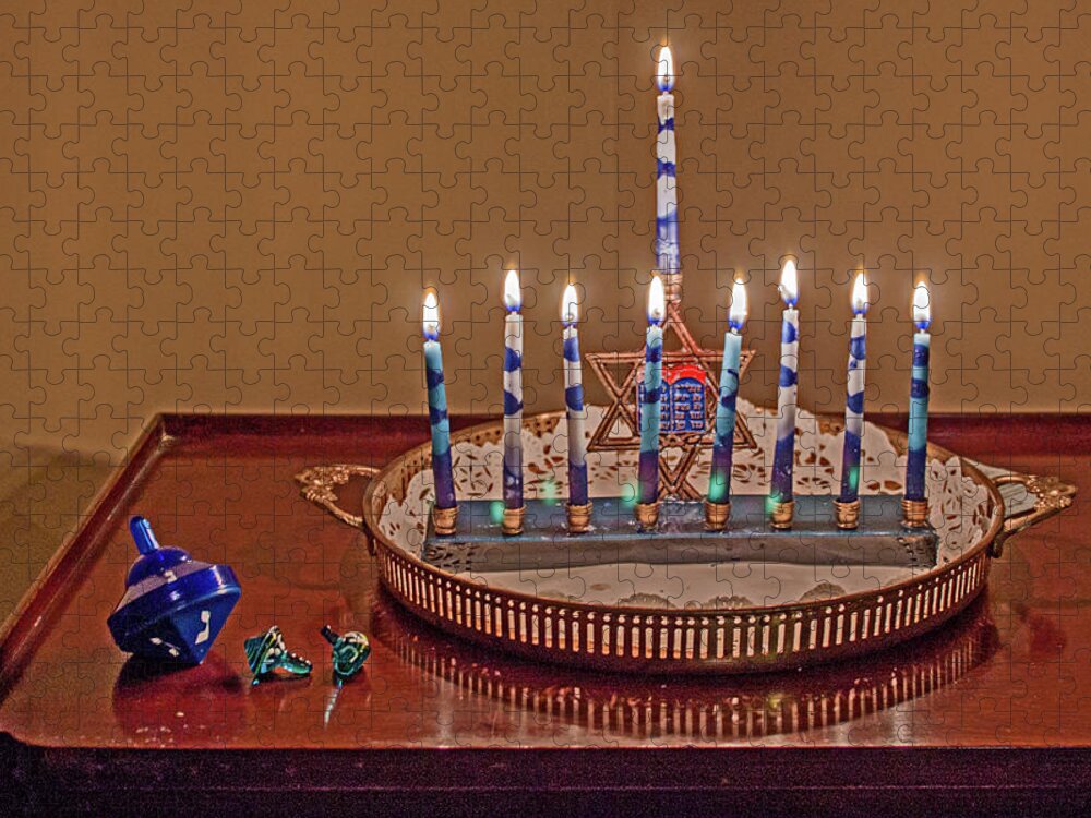 Chanukah Jigsaw Puzzle featuring the photograph Eighth Night by Ira Marcus