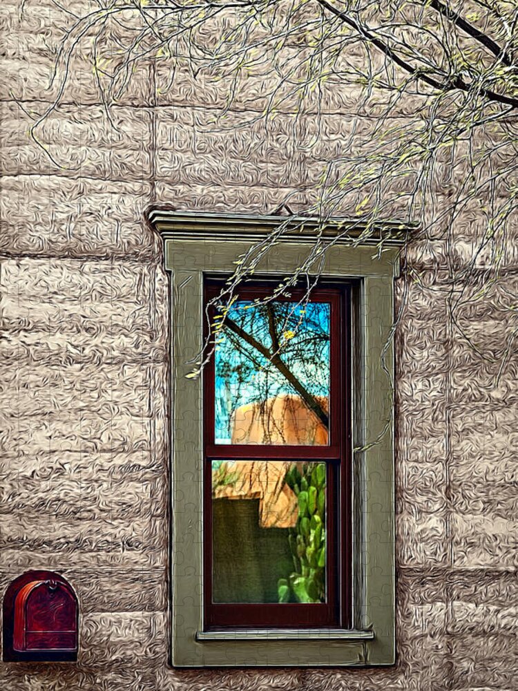 Architecture Jigsaw Puzzle featuring the photograph El Barrio Window by Maria Coulson