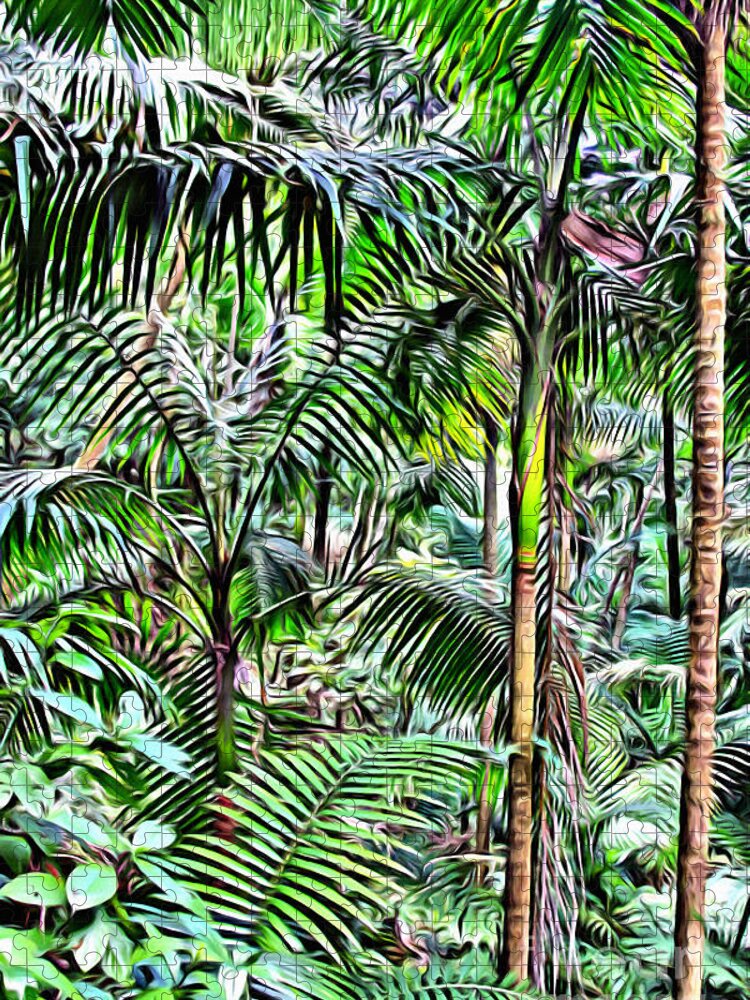 Rainforest Jigsaw Puzzle featuring the photograph El Yunque rainforest by Carey Chen