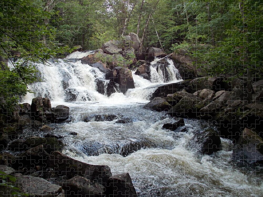 Elllis Falls Jigsaw Puzzle featuring the photograph Ellis Falls of Maine by Catherine Gagne