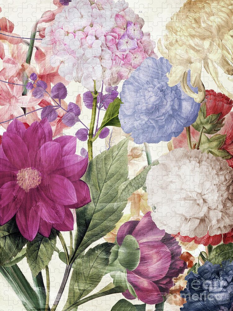 Florals Jigsaw Puzzle featuring the painting Embry II by Mindy Sommers
