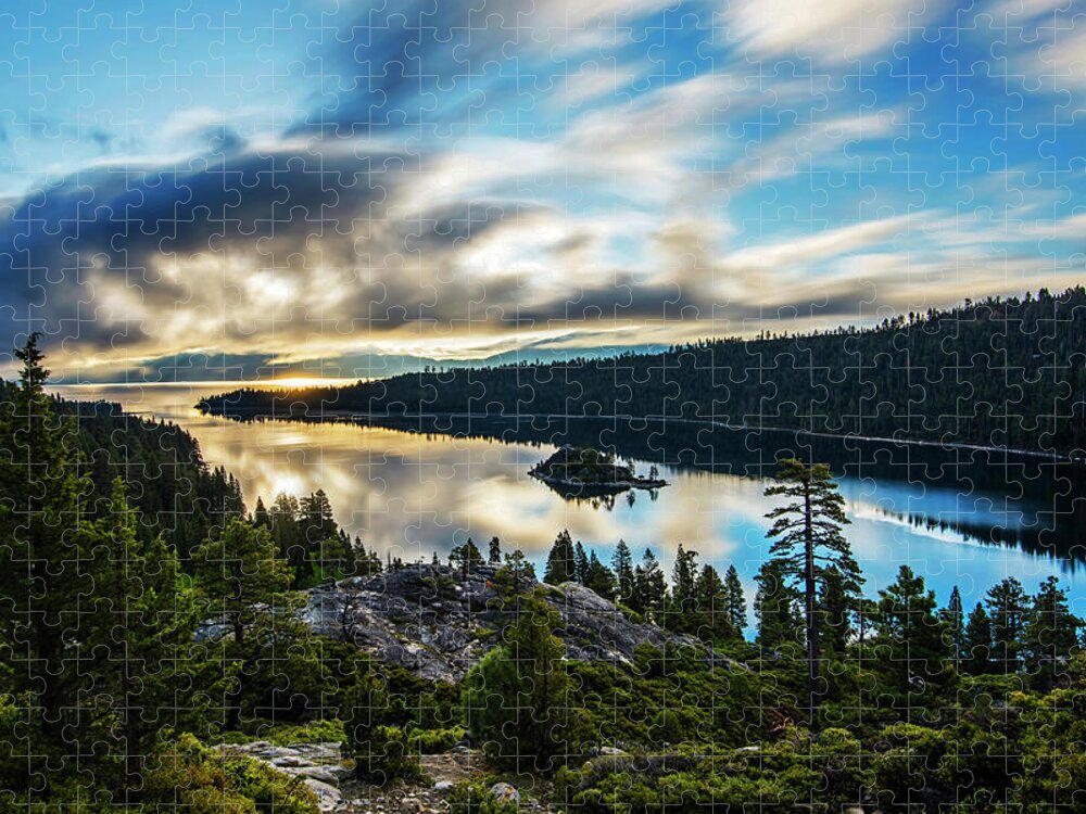 Emerald Bay Jigsaw Puzzle featuring the photograph Emerald Bay Sunrise Lake Tahoe by Brad Scott