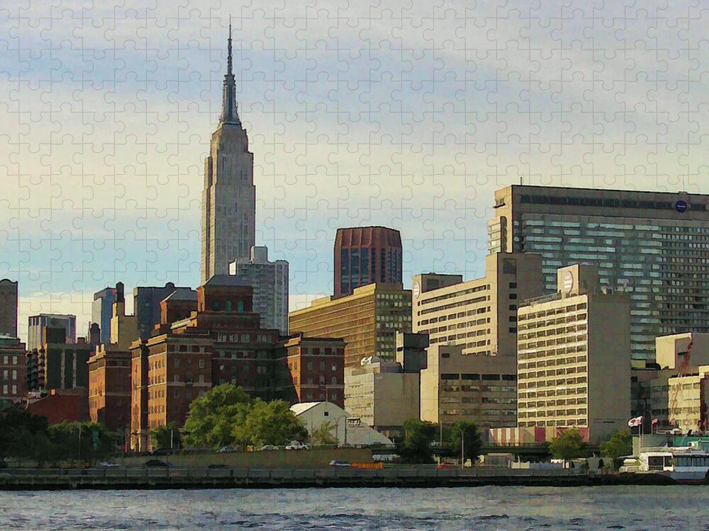 Urban Skyline Jigsaw Puzzle featuring the photograph Empire State Building by David Thompsen