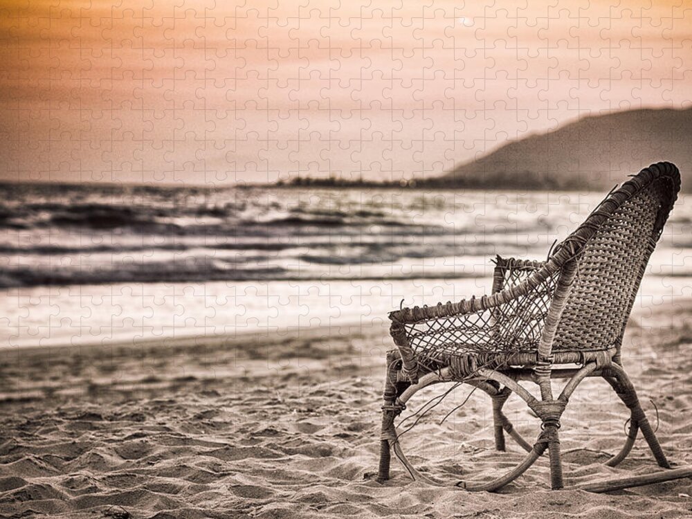 Beach Jigsaw Puzzle featuring the photograph Emptiness by Scott Wyatt