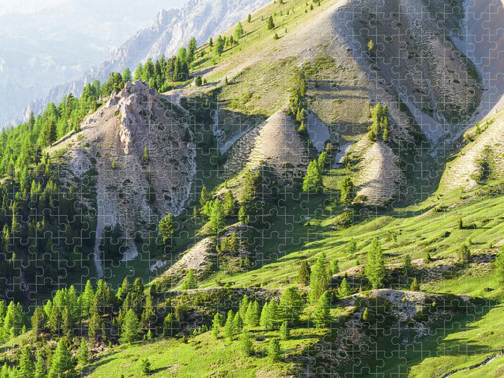 Mountain Landscape Jigsaw Puzzle featuring the photograph End of afternoon in French Alps by Paul MAURICE