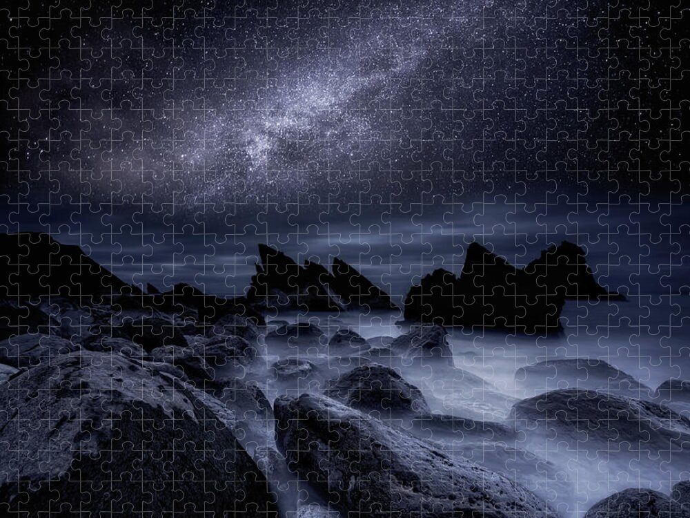 Night Jigsaw Puzzle featuring the photograph Ephemeral silence by Jorge Maia