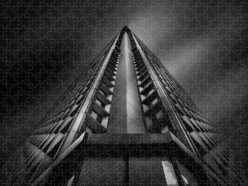 Manhattan's Financial District Jigsaw Puzzle featuring the photograph Equilibrium by Az Jackson