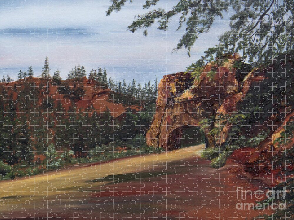Escalante Jigsaw Puzzle featuring the painting Escalante by Nila Jane Autry
