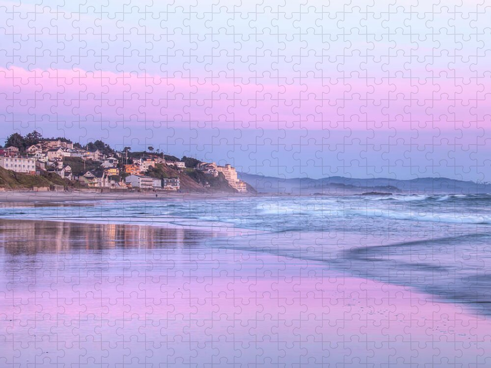 Sunset Jigsaw Puzzle featuring the photograph Evening Blues 0104 by Kristina Rinell
