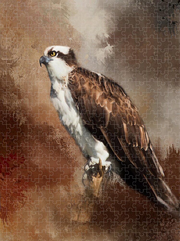 Osprey Jigsaw Puzzle featuring the photograph Ever Watchful by Kim Hojnacki