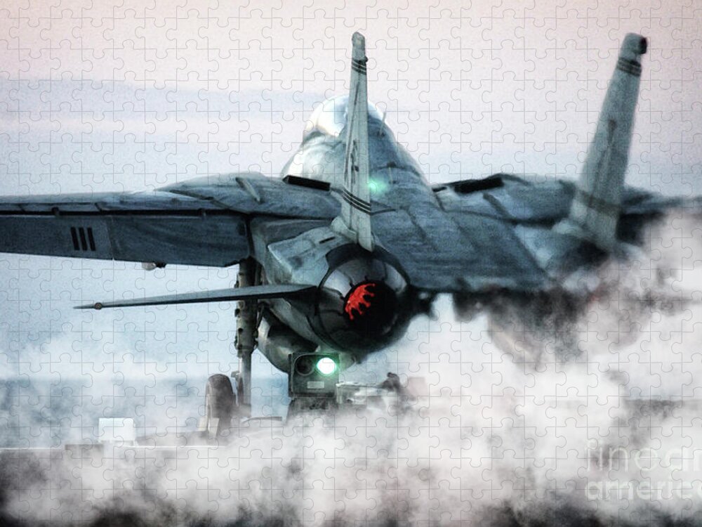 F14 Jigsaw Puzzle featuring the digital art F14 Tomcat Launch by Airpower Art