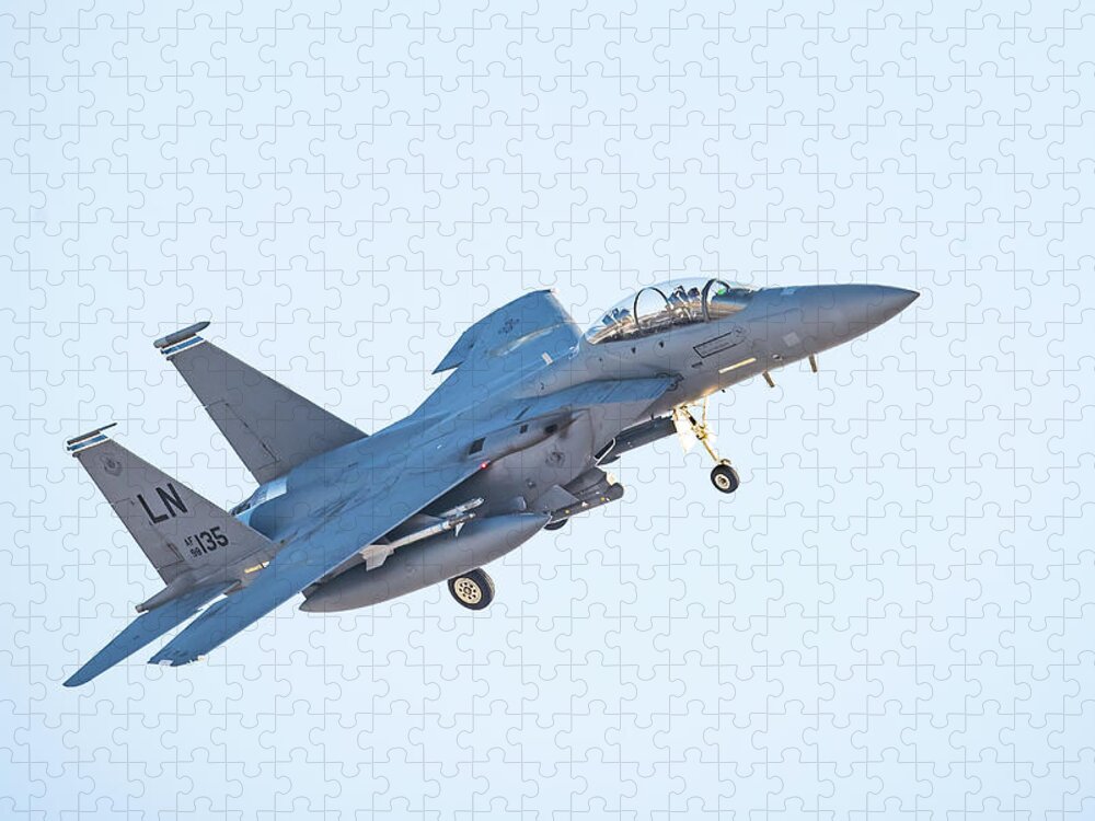 F15 Eagle Jigsaw Puzzle featuring the photograph F15 Eagle by Paul Freidlund