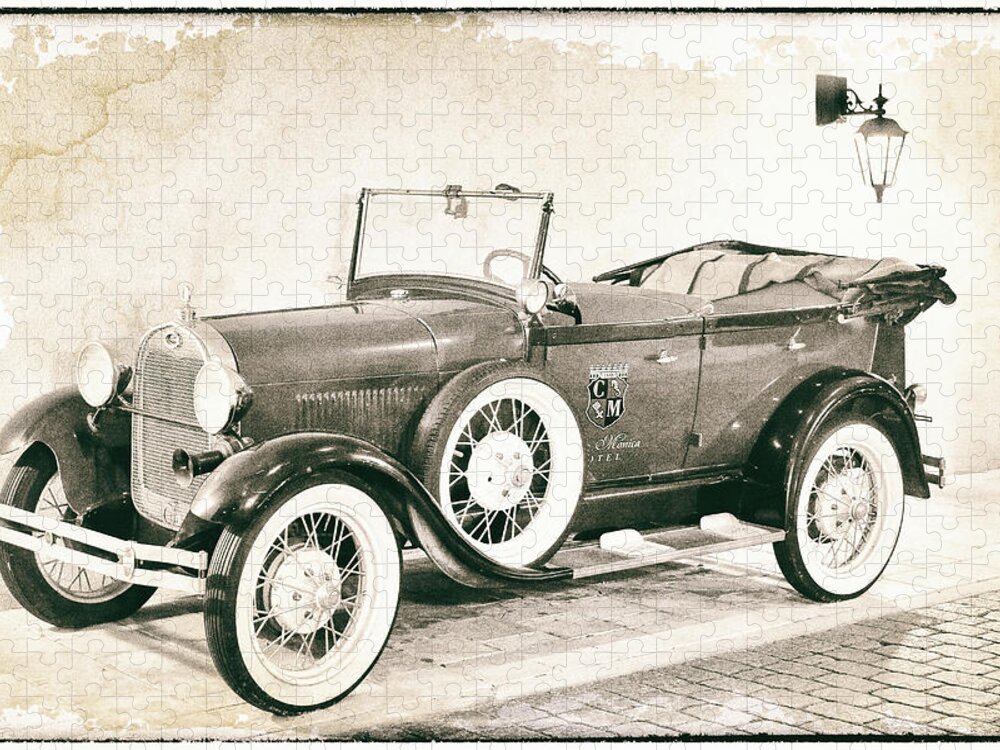 Car Jigsaw Puzzle featuring the photograph Faded 1932 by Iryna Goodall