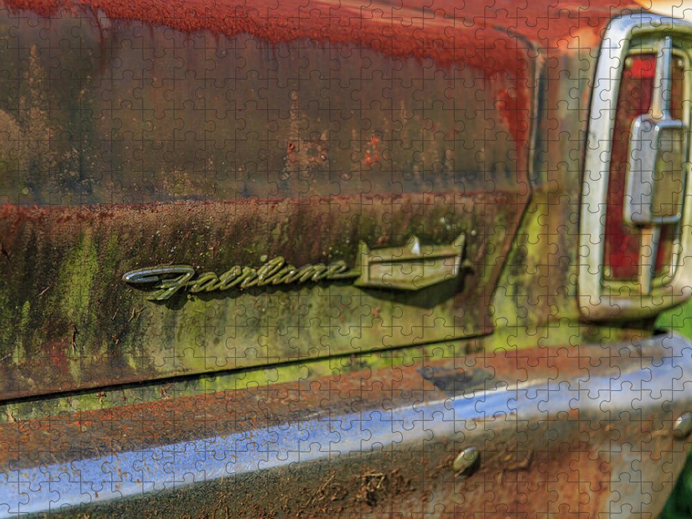 Ford Fairlane Jigsaw Puzzle featuring the photograph Fairlane Emblem by Doug Camara