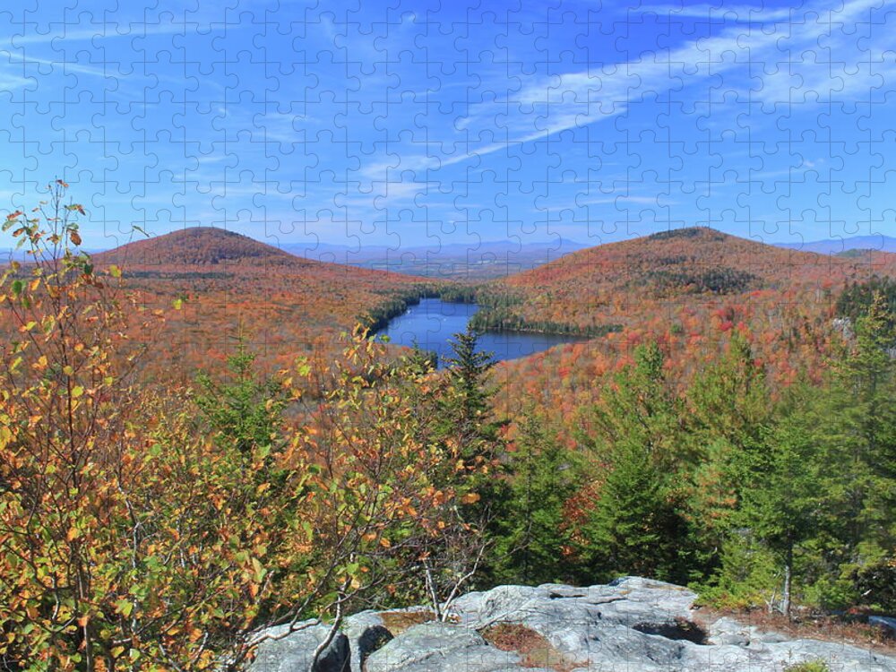 Vermont Jigsaw Puzzle featuring the photograph Fall Foliage at Owl's Head Groton State Forest by John Burk