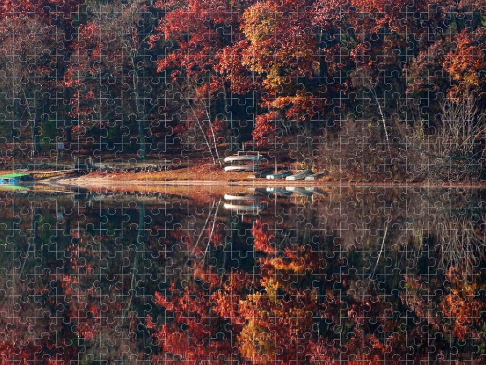 Morning Jigsaw Puzzle featuring the photograph Fall Reflection by David T Wilkinson