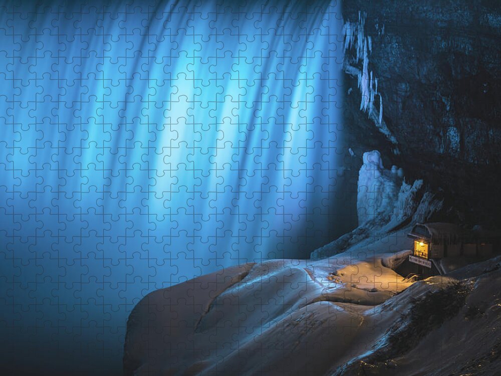 Niagara Falls Jigsaw Puzzle featuring the photograph Falling out of the blue... by Jay Smith