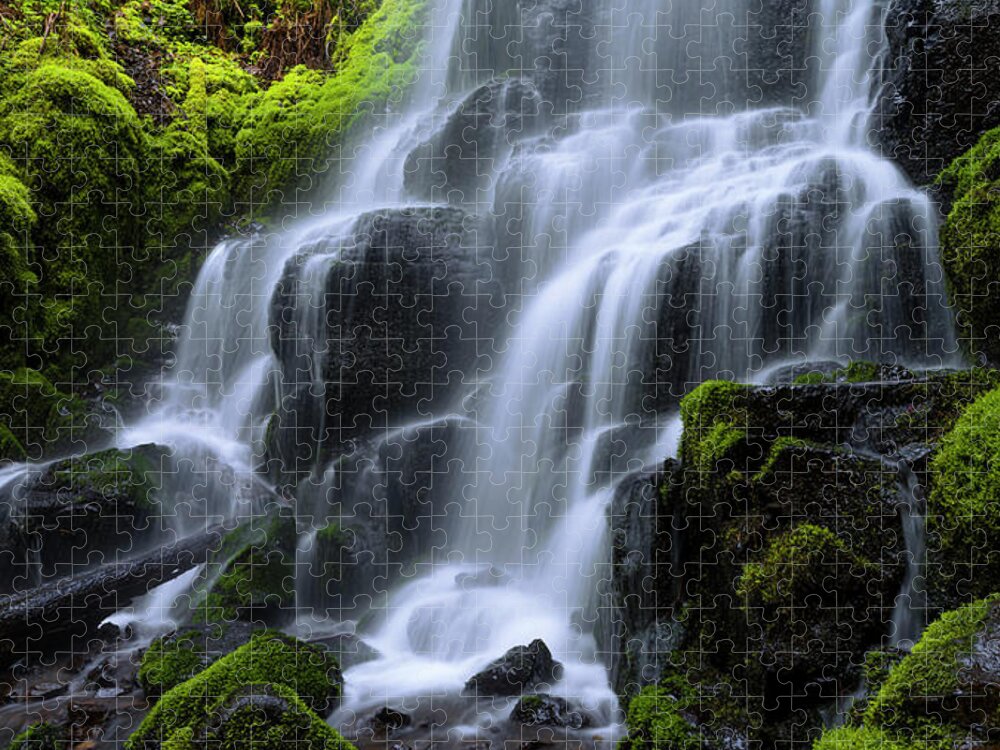 Falls Jigsaw Puzzle featuring the photograph Falls by Chad Dutson