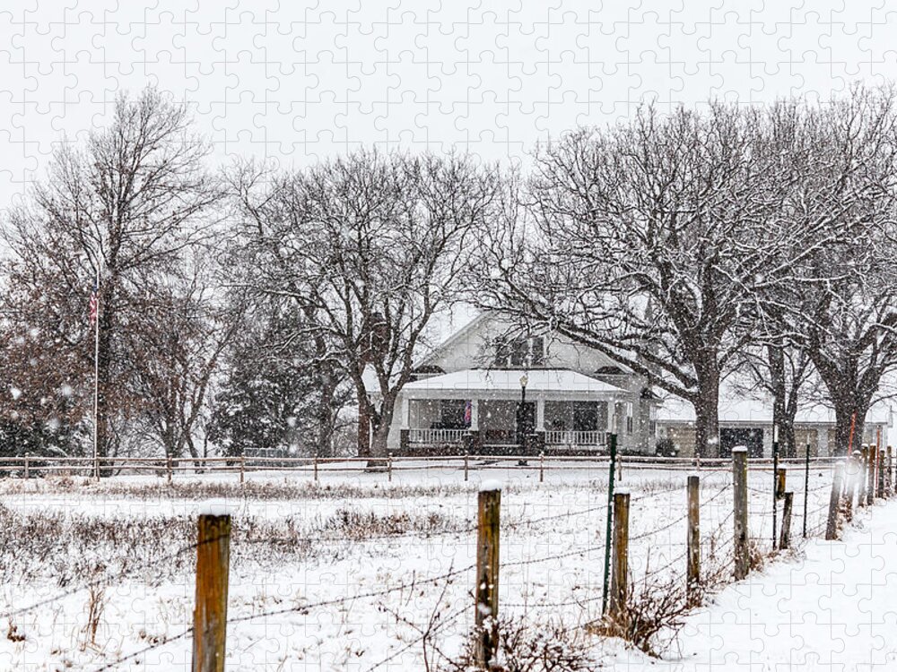 Jay Stockhaus Jigsaw Puzzle featuring the photograph Farm House by Jay Stockhaus