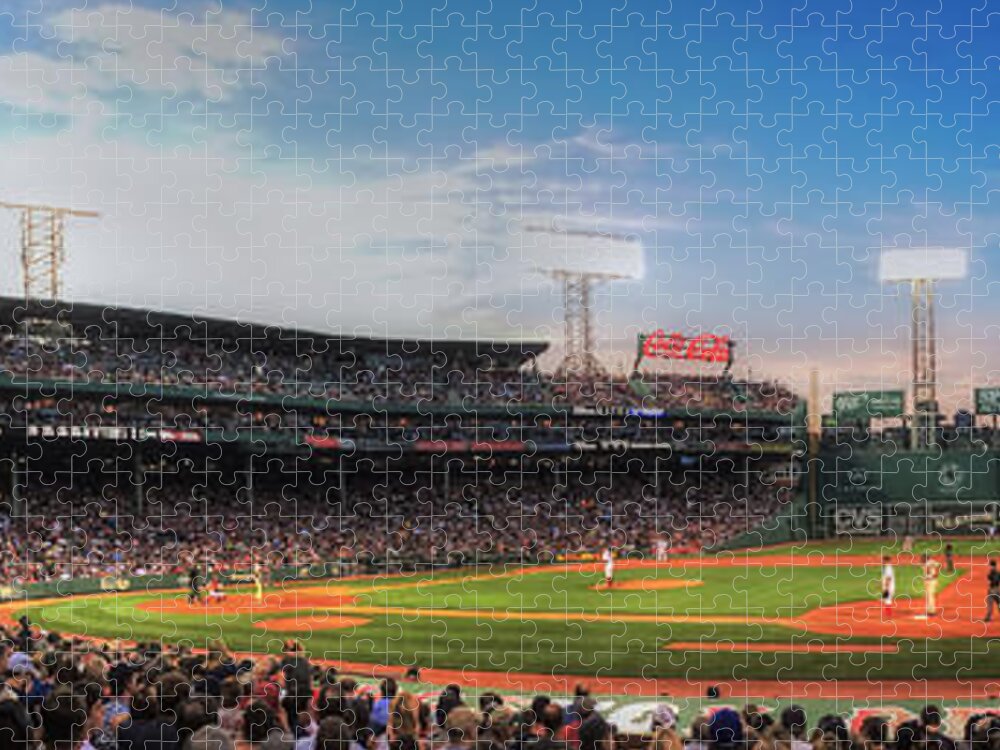 Fenway Park Jigsaw Puzzle featuring the photograph Fenway Park Panoramic - Boston by Joann Vitali