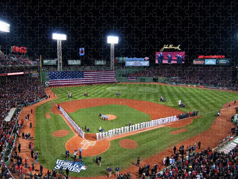 Fenway Park Jigsaw Puzzle featuring the photograph Fenway Park World Series 2013 by Movie Poster Prints