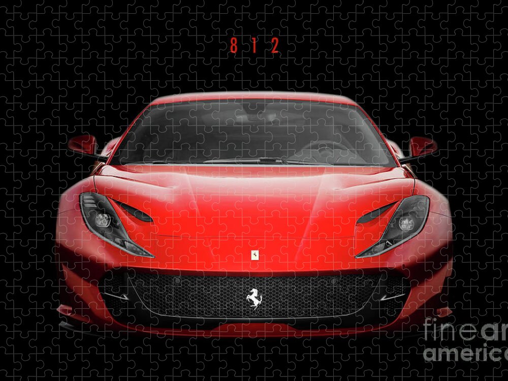 Ferrari Jigsaw Puzzle featuring the digital art Ferrari 812 by Airpower Art