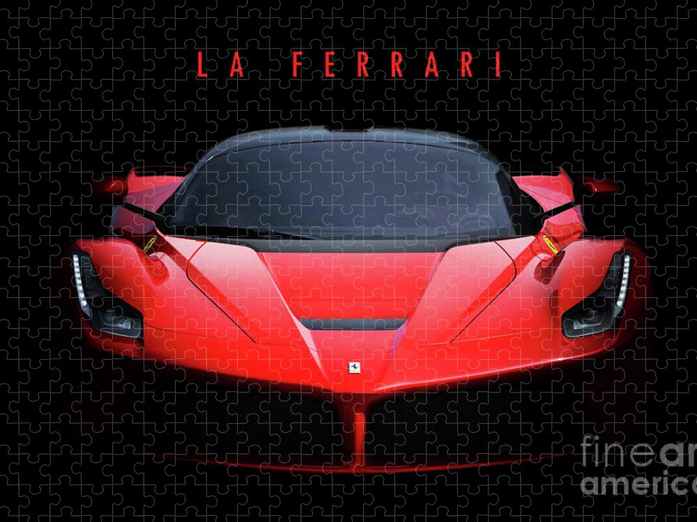 Ferrari Jigsaw Puzzle featuring the digital art Ferrari LaFerrari by Airpower Art