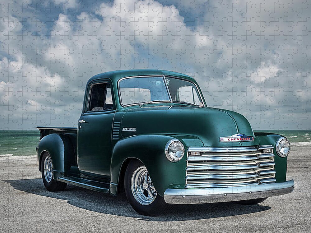 Truck Jigsaw Puzzle featuring the digital art Fifty-One Chevy 3100 by Douglas Pittman